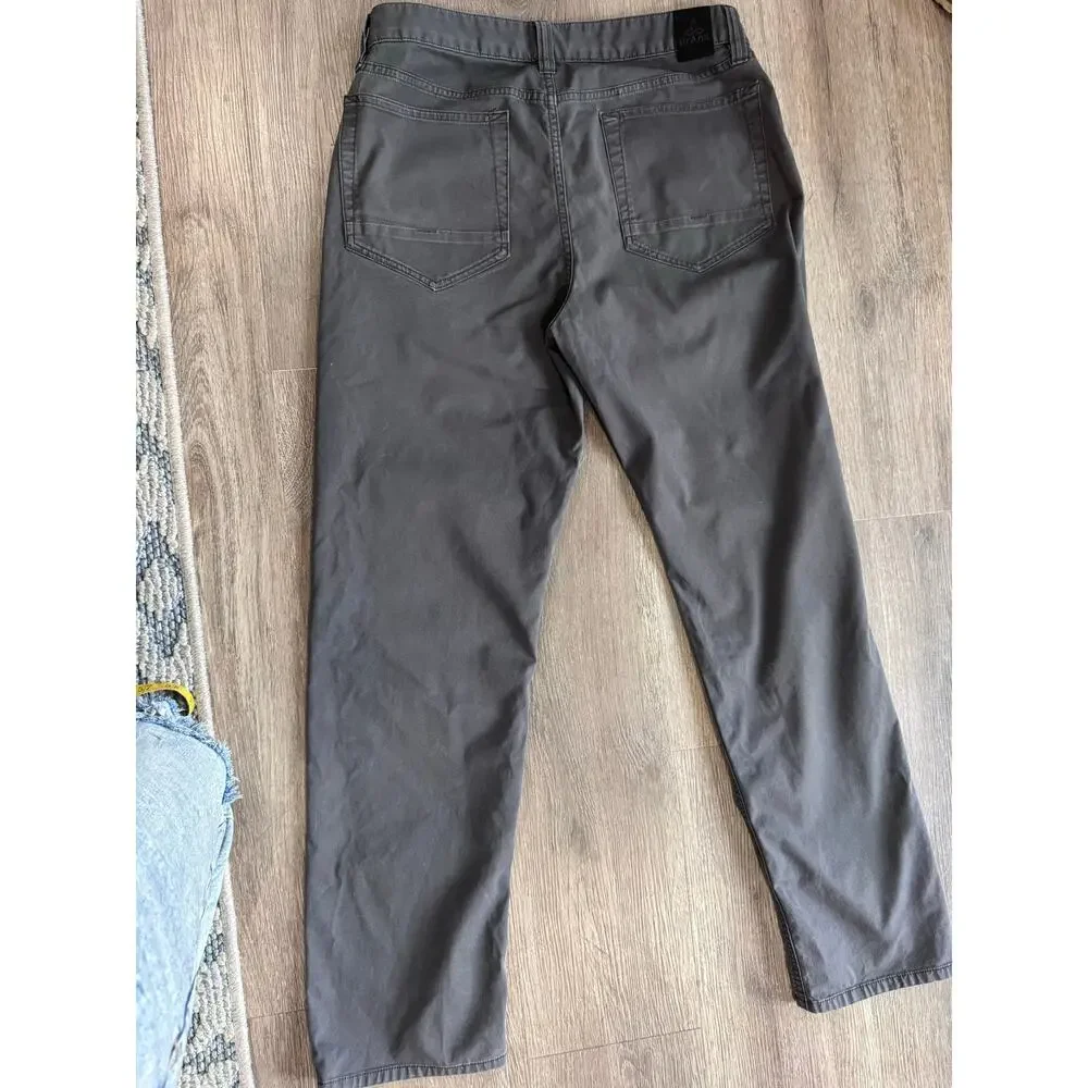 prAna Men’s 32 Charcoal Gray Stretch 5 Pocket Pants Hiking Outdoor